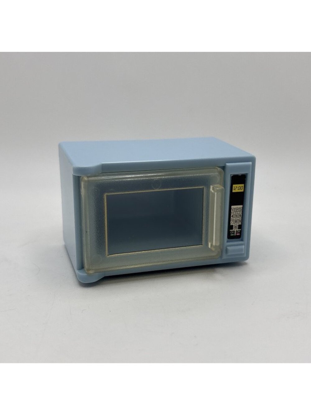 1990 Playskool Dollhouse Miniature Blue Microwave For Kitchen